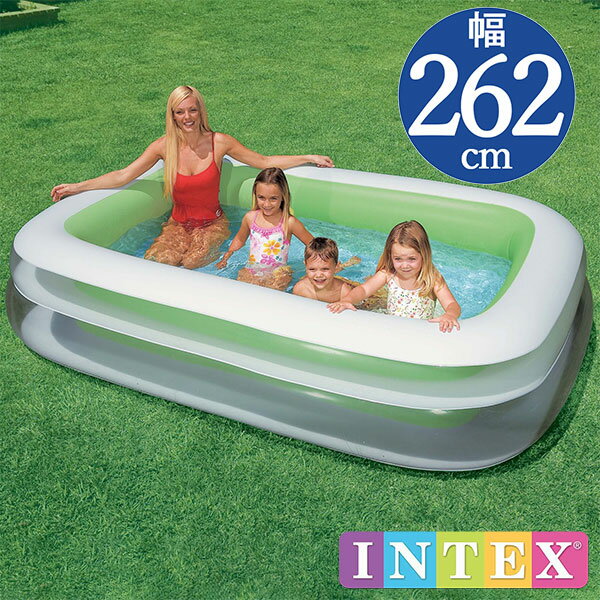 INTEX(インテックス)長方形ファミリープールFP262G【 262 × 175 × 56 cm】Swim Center Family Pool 56483 正規品