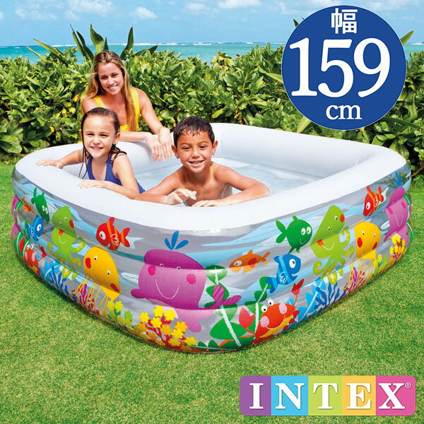 INTEX(インテックス)長方形アクエリアムプールAQ159【 159 × 159 × 50 cm】Swim Center Clearview Aquarium Pool 57471 正規品