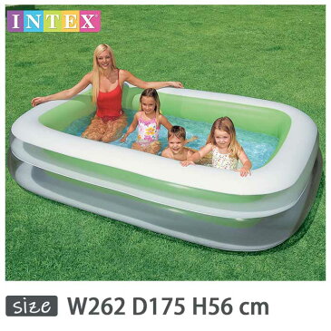 INTEX(インテックス)長方形ファミリープールFP262G【 262 × 175 × 56 cm】Swim Center Family Pool 56483 正規品