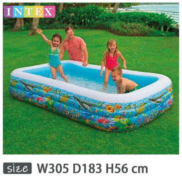 INTEX(インテックス)長方形ファミリープールFS305【 305 × 183 × 56 cm】Swim Center Tropical Reef Family Pool 58485 正規品