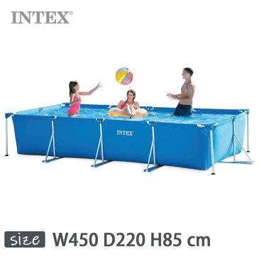 INTEX(インテックス)長方形フレームプールRF1590【 450 × 220 × 85 cm】Rectangular Frame Pool 28273 正規品