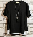 即納 在庫処分 Tシャツ シャツ メンズ 半袖 レディース レイヤードルック トップス カットソー 無地 短袖 復古風 ゆったり ヘムライン スポーツ かっこい...