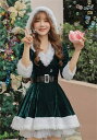 レディース 超かわいい ワンピース セクシー サンタ ミニワンピ 衣装 クリスマス コスプレ トップス スカート 帽子 2点 セット