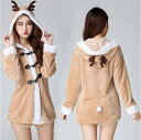 クリスマス トナカイ コスプレ 可愛い 鹿 コスチューム 衣装 大人用 レディース 仮装 コス クリスマスコス ドレス ワンピース 着ぐるみ 仮装イベン アイテム お祭り 宴会 学園祭 文化祭