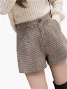 レディース ショートパンツ 冬 厚手 防寒 暖かい ゆったり 短パン ハイウエスト ボタン 無地 ボトムス おしゃれ 美脚効果 ポケット付き