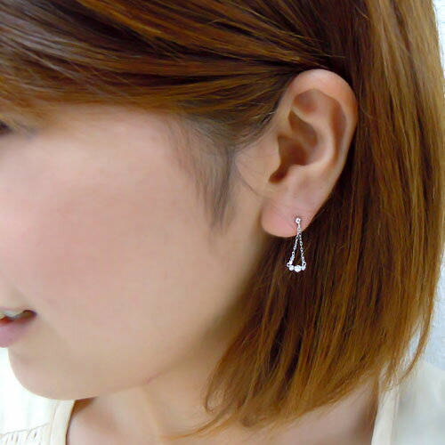 工場直送 ポイント10倍 ホワイトゴールド K18wg ダイヤモンド ピアス Total 0 18ct ぶら下がり 宝石 ジュエリー プレゼント 夏色 開店祝い Cjaybrands Co Ke