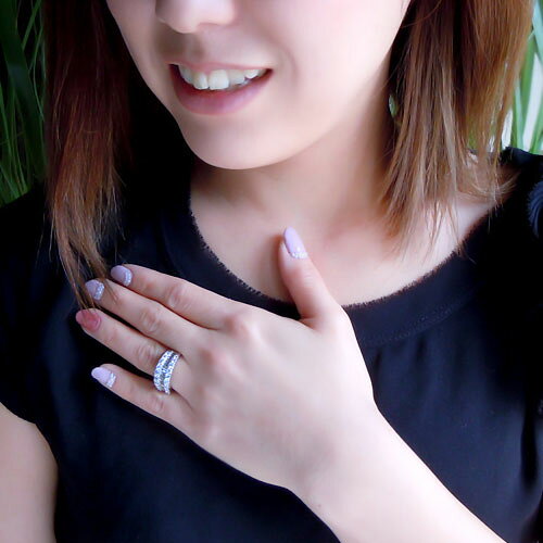 『 』プラチナ (Pt900) ダイヤモンド リング(Total 2.00ct テーパー 角ダイヤ 幅広 4月誕生石) ハイクラ j-queen21-10003107 ジュエリークィーン楽天市場店 サンプル画像2