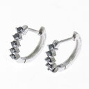 K10WG ブラックダイヤモンド ダイヤモンド ピアス フープピアス K18WG Pt900