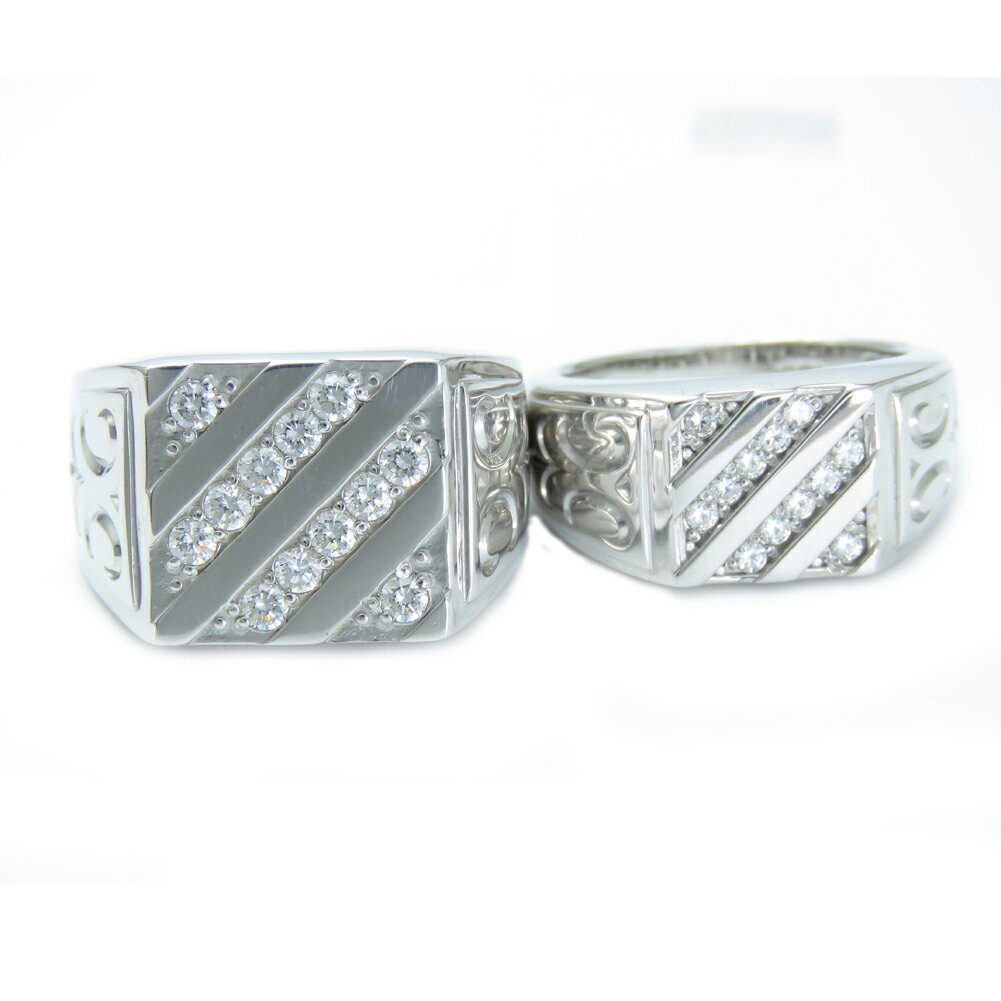 印台 ペアリング Pt900 ダイヤモンド メンズ レディース 結婚指輪 マリッジリング エンゲージリング rapinesu-nh108-123