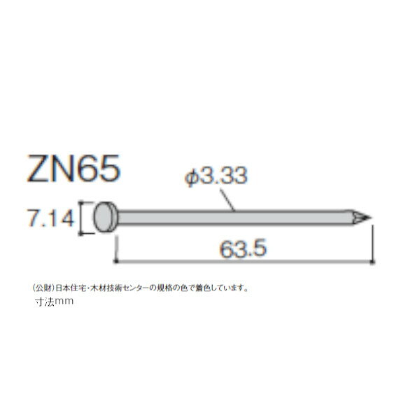 BXカネシン 太めくぎ ZN65 BX-111101