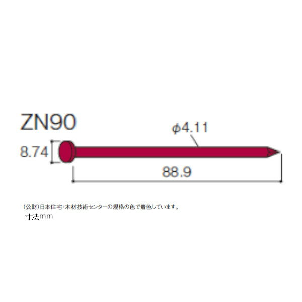BXカネシン 太めくぎ ZN90 BX-111102