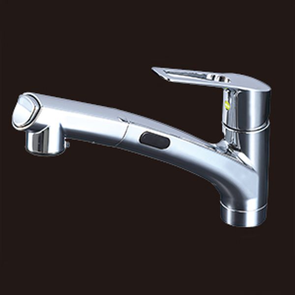 KVK シングルシャワー付混合栓 センサー付 eレバー 電池 一般地 KM5021TDEC