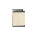 【法人限定】ライフ住器 セクショナルキッチン Oシリーズ 調理台 間口60cm アイボリー OOT-60I