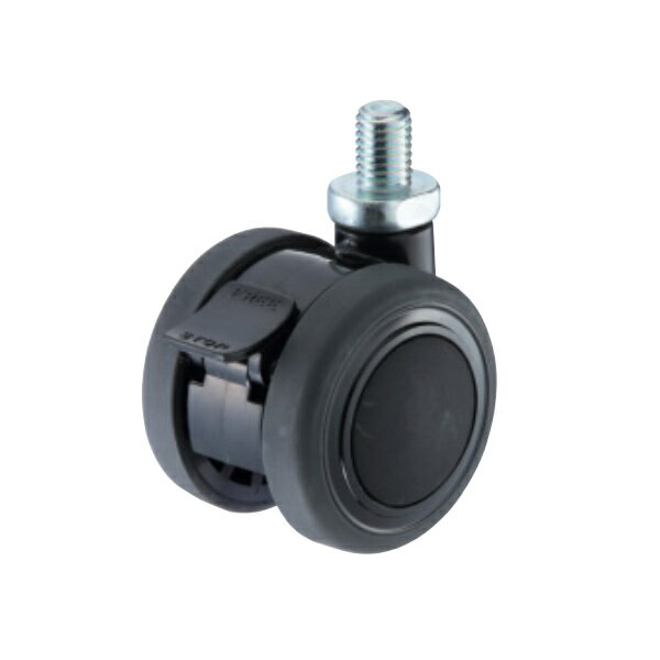 シロクマ Uポール キャスターストッパー付 M10 ブラック 10個入 UA-850S-M10