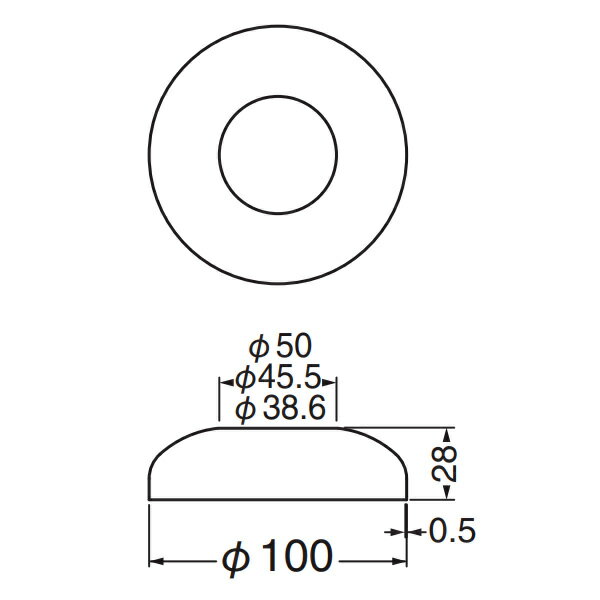 シロクマ ベースキャップ 38パイ用 BC-100 6個入 鏡面磨 BC-100-38MR 2