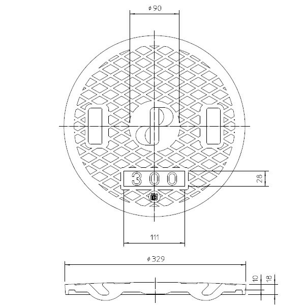 【法人限定】タキロンシーアイ レジコン耐圧蓋 300 5個 2