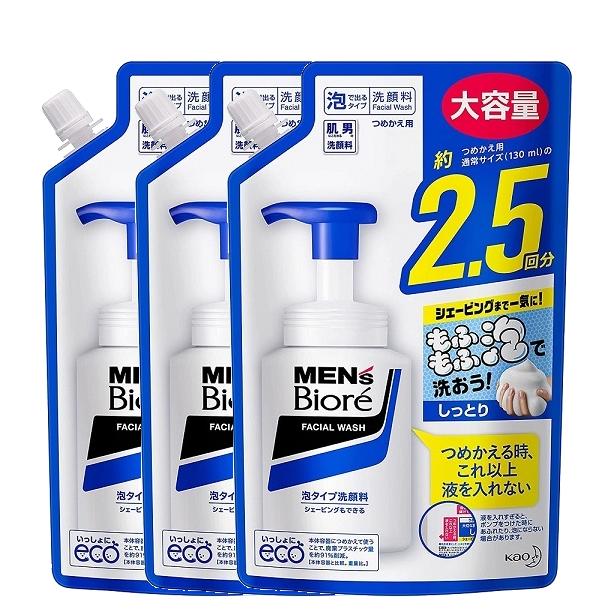 メンズビオレ 泡タイプ洗顔料 スパウト 詰め替え 330ml×3個セットのサムネイル