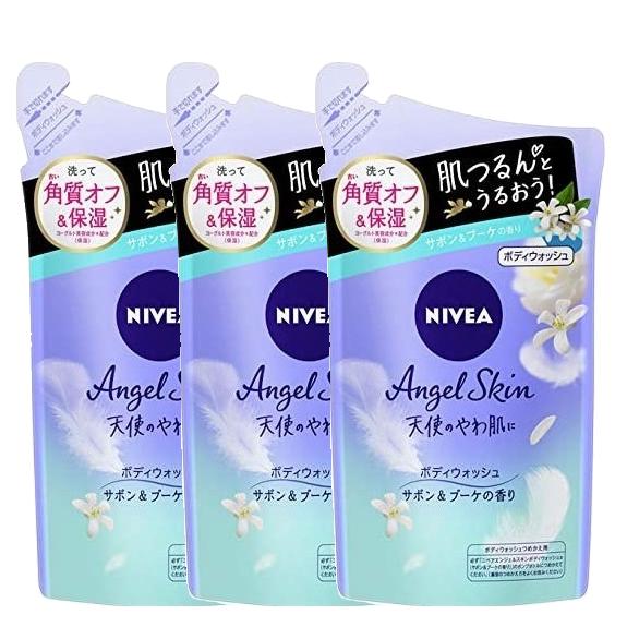 ニベア エンジェルスキン ボディウォッシュ サボン&ブーケの香り 詰め替え 360ml×3個セットのサムネイル
