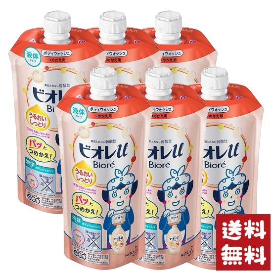 ビオレu ボディウォッシュ うるおいしっとり つめかえ用 340ml×6個セット