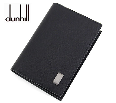 dunhill ダンヒル 19F2F47SG001R SIDE CAR サイドカー カードケース 名刺入れ 型押しカーフ ブラック ガンメタロゴ 新品 メンズ ギフト【送料無料】