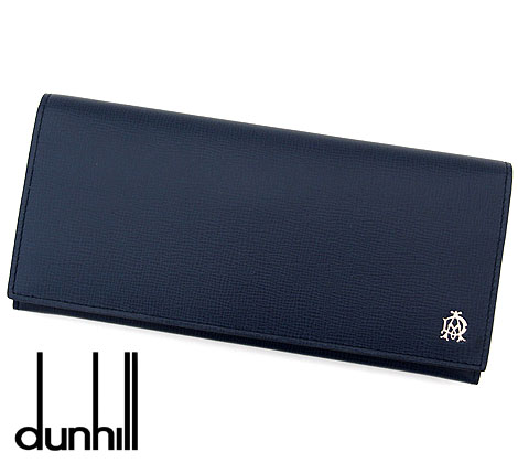 ダンヒル 長財布（メンズ） dunhil　ダンヒル　20R2B10MF469R　フルハム　メンズ　小銭入れ付　長財布　レザー　ネイビー【送料無料】