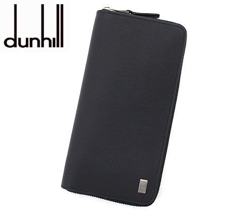 dunhill ダンヒル 21FS218SG001 SIDECAR サイドカー ブラック 小銭入れ付 ラウンドファスナー長財布 ...