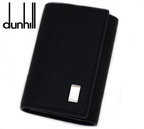 dunhill ダンヒル 22R2P14PS001R プレーン PVC メンズ用 ポケット付き 6連キーケース ブラック メンズ 新品【送料無料】