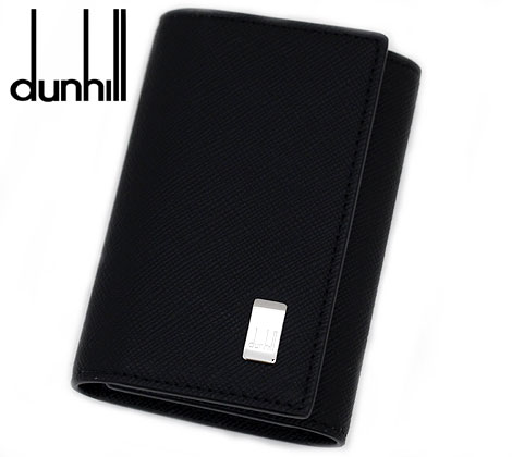 ダンヒル キーケース（メンズ） dunhill 　ダンヒル　22R2P14PS001R　プレーン　PVC　メンズ用　ポケット付き　6連キーケース　ブラック【送料無料】