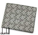 dunhill ダンヒル 24F2320LT038R シグネチャー Granite ビルフォードウォレット 小銭入れ付 二つ折り財布 メンズ 男性用 グレー 新品 【送料無料】