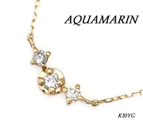 K10YG　イエローゴールド　BIRTH STONE　アクアマリン　バースデー　ネックレス　3月誕生石　ラッピング無料　TY106419G 【送料無料】