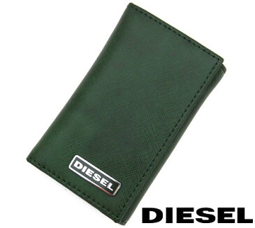 DIESEL ディーゼル　X03121 P0517 T7170　KEYCASE O　カーフレザー　メンズ用　6連キーケース　キーホルダー　グリーン【送料無料】