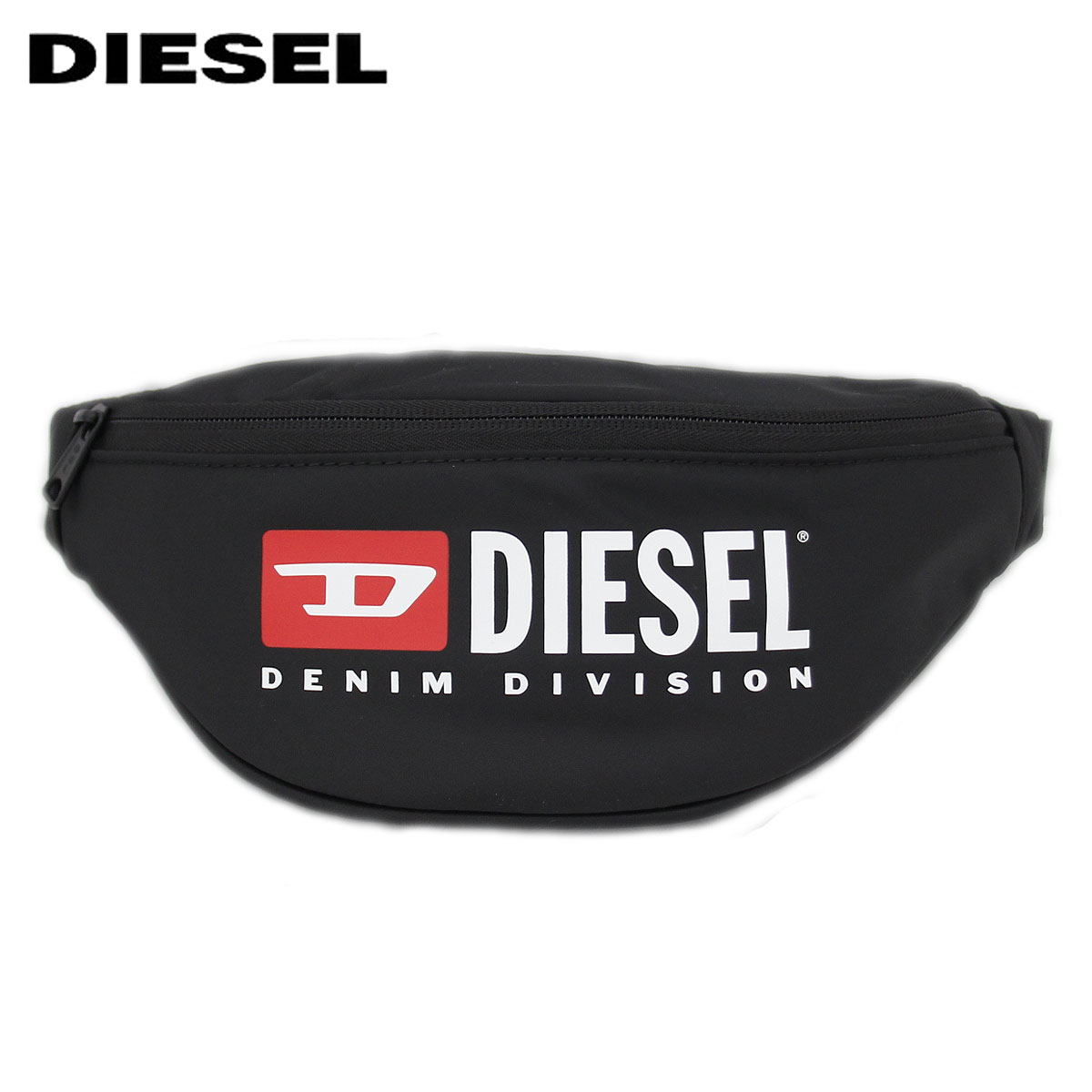 ディーゼル ショルダーバッグ メンズ DIESEL ディーゼル X09554 P5480 T8013 ボディバッグ ウエストバッグ ショルダーバッグ デニム ディビジョン ロゴ ブラック 【送料無料】