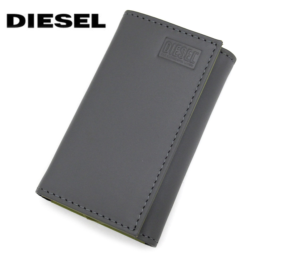 ディーゼル DIESEL ディーゼル X09668 PR227 H9796 KEY HOLDER6 6連キーケース キーホルダー キーリング付 グレー×カーキグリーン 新品 箱付 メンズ【送料無料】