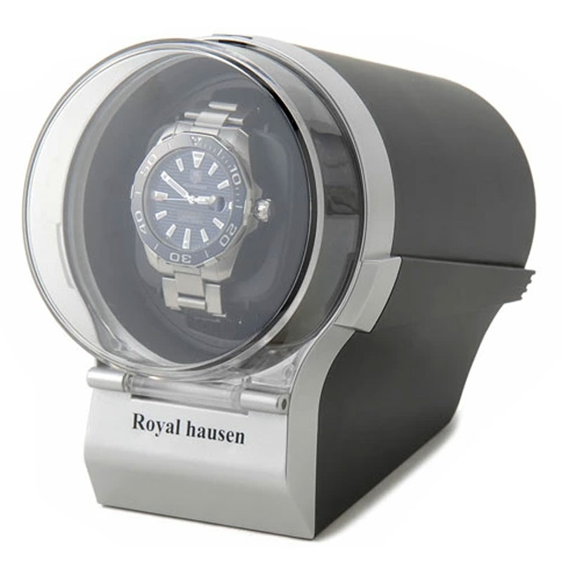 Royal hausen ロイヤルハウゼン ウォッチワインダー ワインディングマシーン 1本巻き SR097SV ウォッチケース 腕時計ケース シルバー マブチモーター 静音ギア設計 新品 【送料無料】