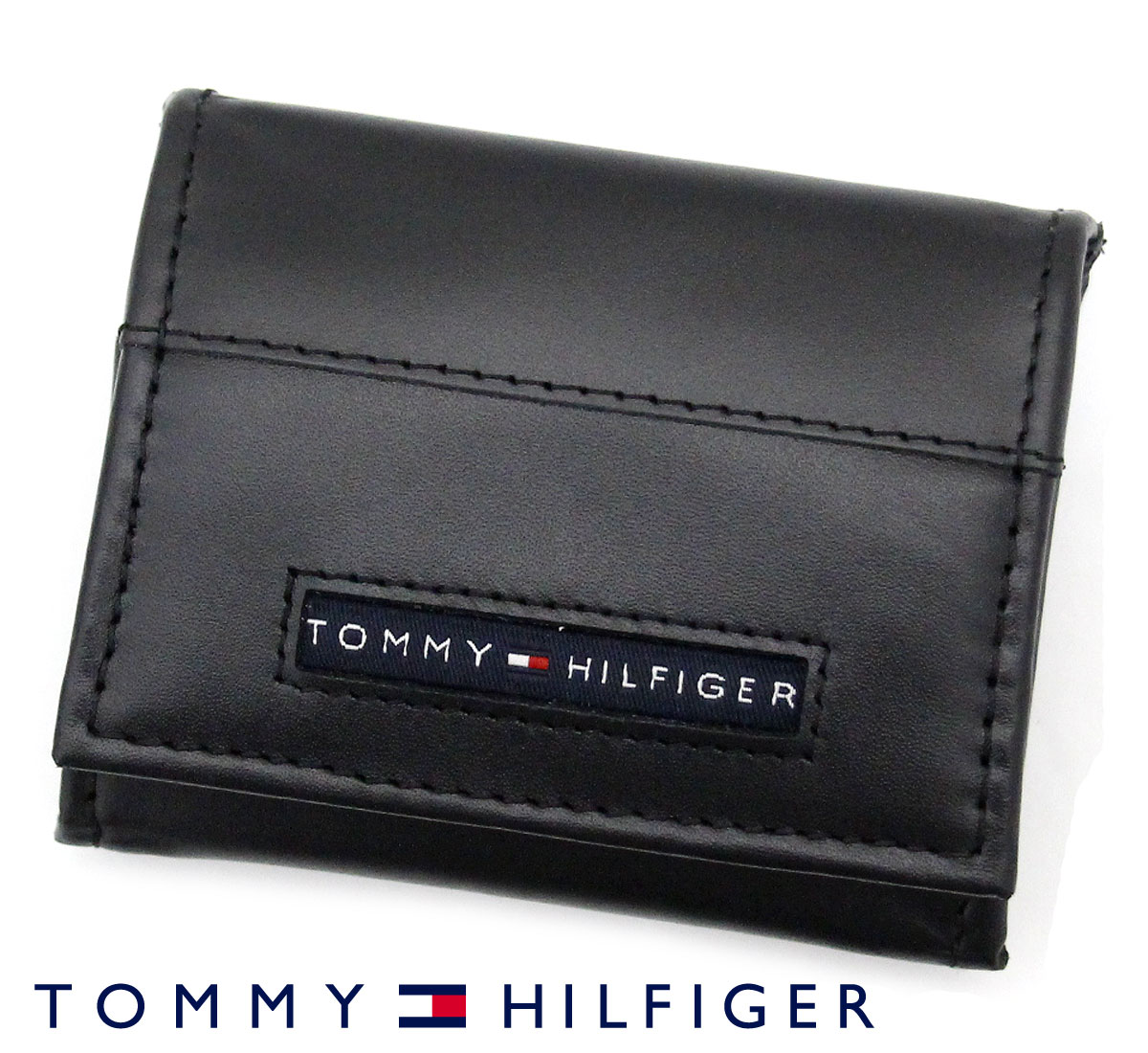 TOMMYHILFIGER トミーヒルフィガー　31TL25X024 001　コインケース　小銭入れ　コインパース ブラック　レザー メンズ 男性用 お祝い ギフト プレゼント 【送料無料】