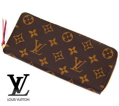 ルイヴィトン 長財布（レディース） LOUIS　VUITTON 　ルイ ヴィトン　M60742　モノグラム　ラウンドファスナー長財布　ポルトフォイユ　クレマンス　フューシャ【送料無料】