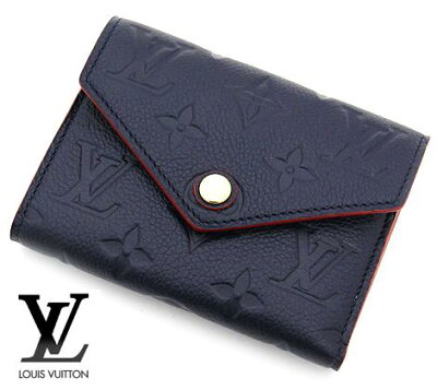 LOUIS VUITTON ルイ ヴィトン M64577 モノグラム・アンプラント ポルトフォイユ・ヴィクトリーヌ 小銭入れ付 三つ折り財布 マリーヌルージュ【送料無料】