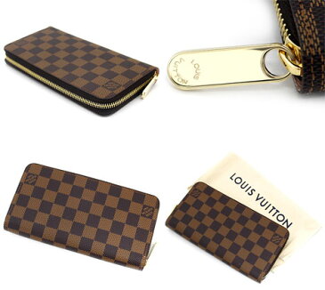 LOUIS VUITTON　ルイ ヴィトン N60046　ダミエ ジッピー・ウォレット　小銭入れ付　ラウンドファスナー長財布　ローズ・バレリーヌ　【送料無料】