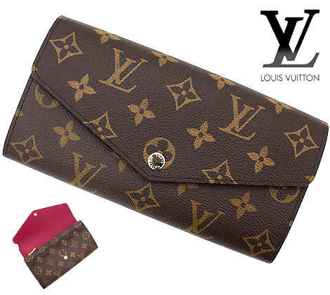 ルイヴィトン 長財布（レディース） LOUIS VUITTON ルイヴィトン M62234 モノグラム ポルトフォイユ サラ 小銭入れ付長財布 フューシャ 新品 レディース ギフト【送料無料】