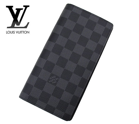 LOUIS VUITTON ルイ ヴィトン N62665 ダミエグラフィット ポルトフォイユ ブラザ 長財布 長札 メンズ用 小銭入れ付き 長札 新品【送料無料】