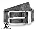 LOUIS VUITTON ルイヴィトン M6065V ベルト・ポンヌフ 35MM メンズ シルバー金具 90cm 新品【送料無料】
