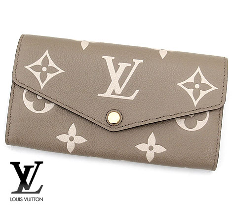 LOUIS VUITTON ルイヴィトン M81049 モノグラム・アンプラント ポルトフォイユ・サラ NM 小銭入れ付長財布　トゥルトレール クレーム 新品 レディース ギフト 【送料無料】