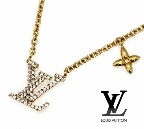 ルイヴィトン ネックレス（レディース） LOUIS VUITTON ルイヴィトン M00596 コリエ・LV アイコニック ネックレス ペンダント アクセサリー ゴール 新品【送料無料】