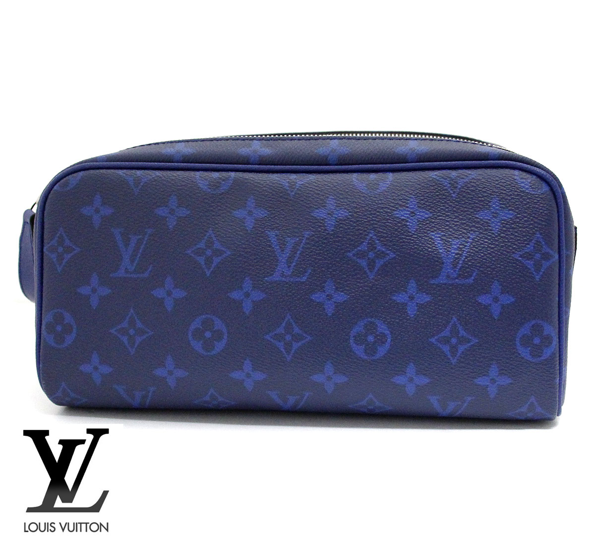 タイガ LOUIS VUITTON　ルイ ヴィトン M30849 ドップ・キット タイガラマ モノグラム・パシフィック メンズ セカンドバッグ　ハンドバッグ ポーチ コバルト ブルー 新品 【送料無料】