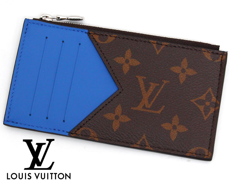 LOUIS VUITTON ルイ ヴィトン M82911 モノグラム マカサー フラグメントケース コインカード・ホルダー コインケース カードケース ブルー 新品【送料無料】