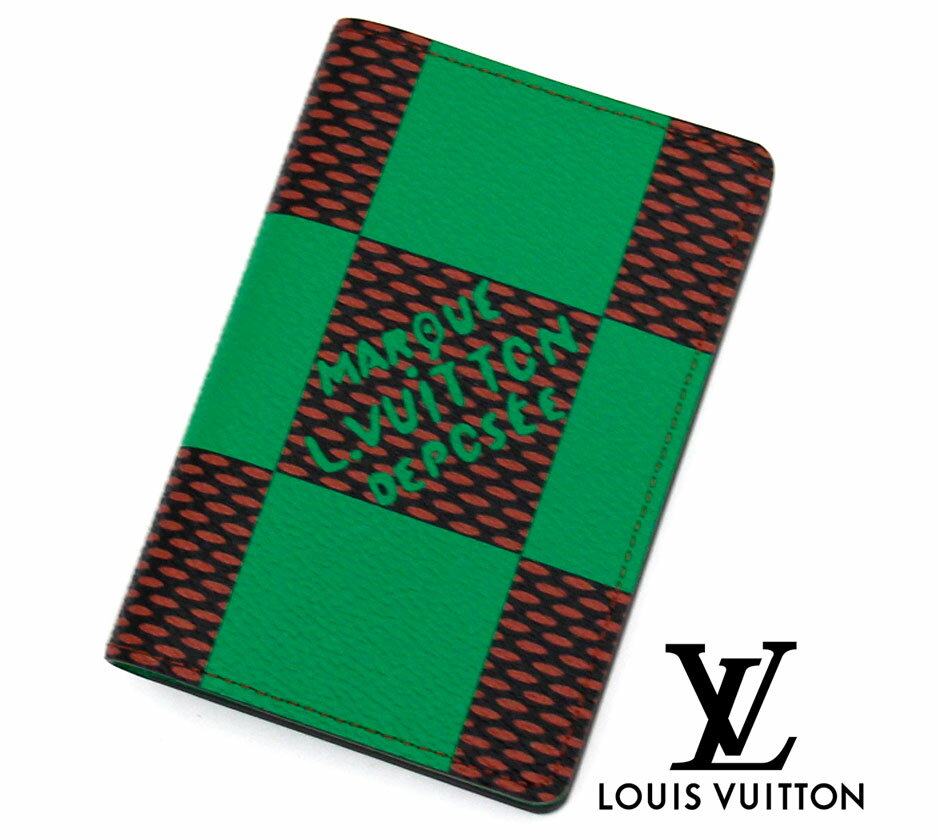 ルイ・ヴィトン 名刺入れ LOUIS VUITTON ルイ ヴィトン N40613 ダミエ・ポップ オーガナイザー・ドゥ ポッシュ 名刺入れ カードケース 新品 グリーン【送料無料】