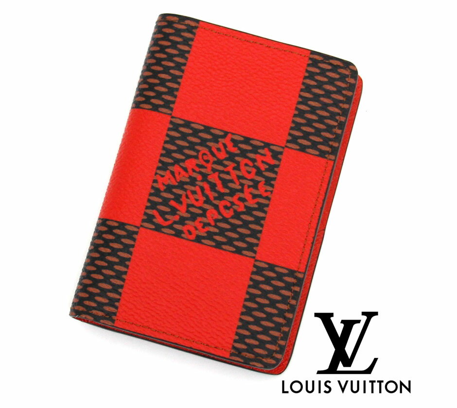 ルイヴィトン 名刺入れ LOUIS VUITTON ルイ ヴィトン N40614 ダミエ・ポップ オーガナイザー・ドゥ ポッシュ 名刺入れ カードケース 新品 ルージュ 【送料無料】