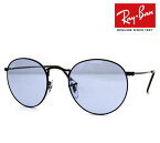 Ray Ban レイバン RB3447 002/64 50 ROUND METAL WASHED LENSES サングラス ラウンドメタル ウォッシュドレンズ メンズ レディース ユニセックス ブラック ブルー 正規品 【送料無料】