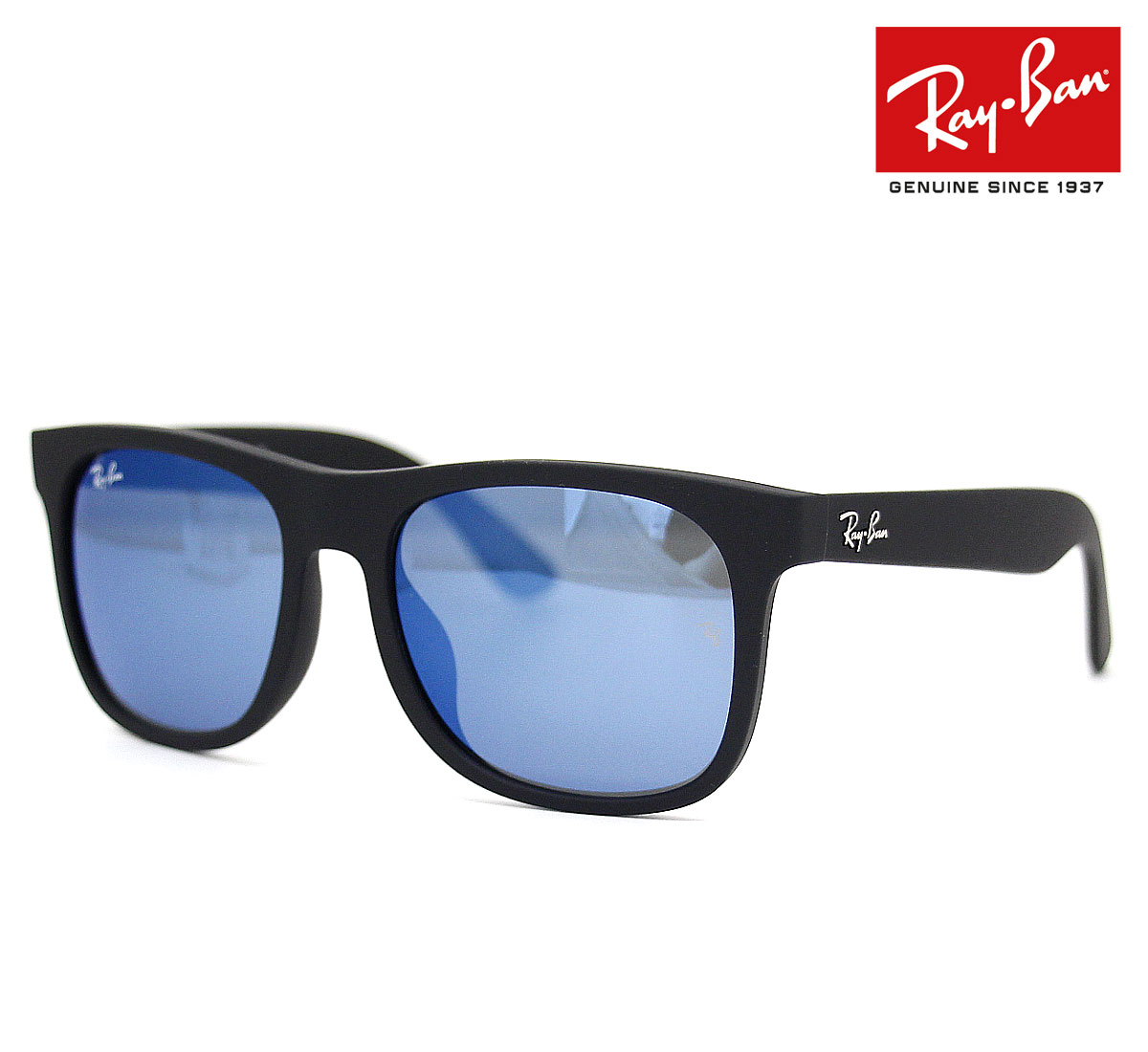 Ray Ban レイバン RJ9069S 702855 48 JUSTIN KIDS サングラス ジャスティン キッズ 子供用 ジュニア ラバーブラック ブルーミラー 正規品 【送料無料】