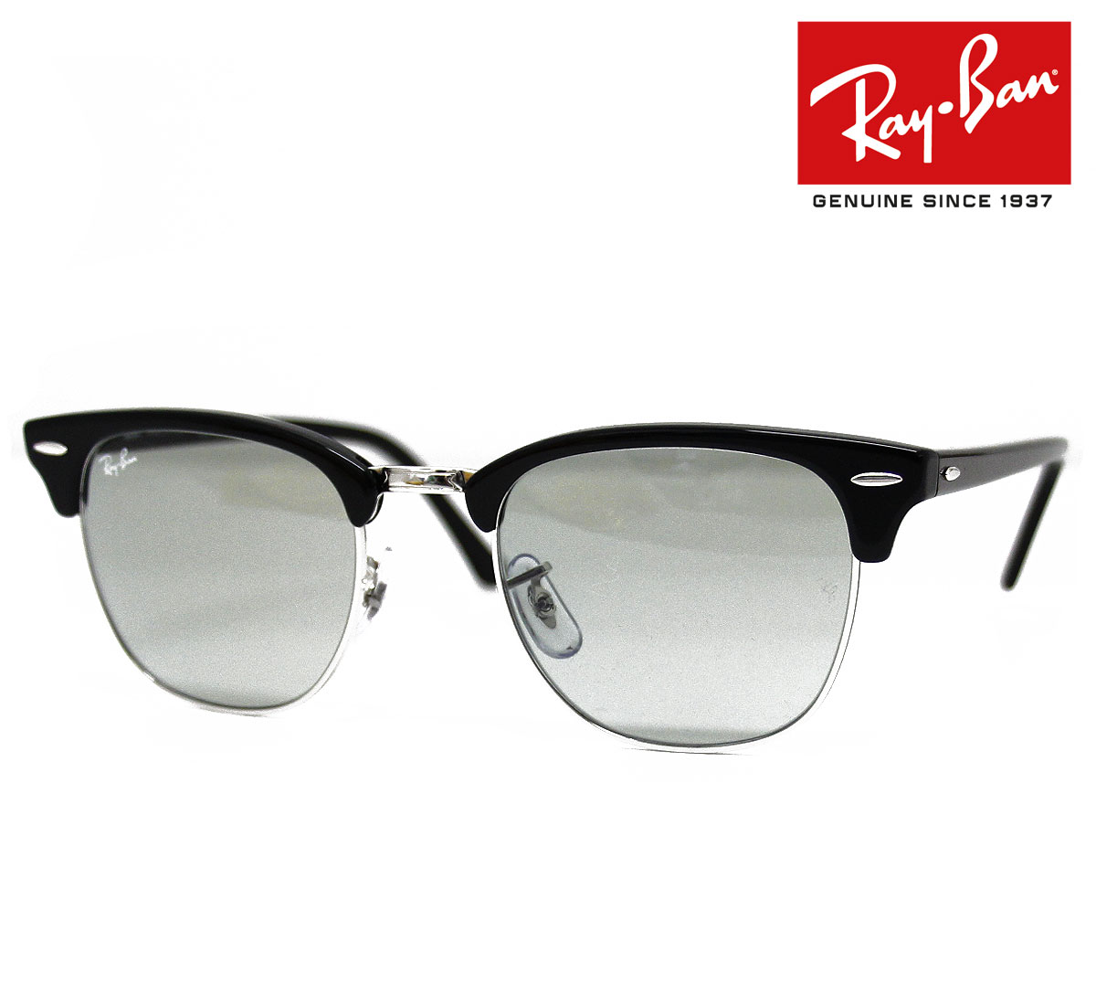 Ray Ban レイバン RB3016 135452 51 CLUBMASTER サングラス クラブマスター ブラック シルバー グレーヴィンテージイエロー ブロー メンズ レディース ユニセックス 正規品 【送料無料】